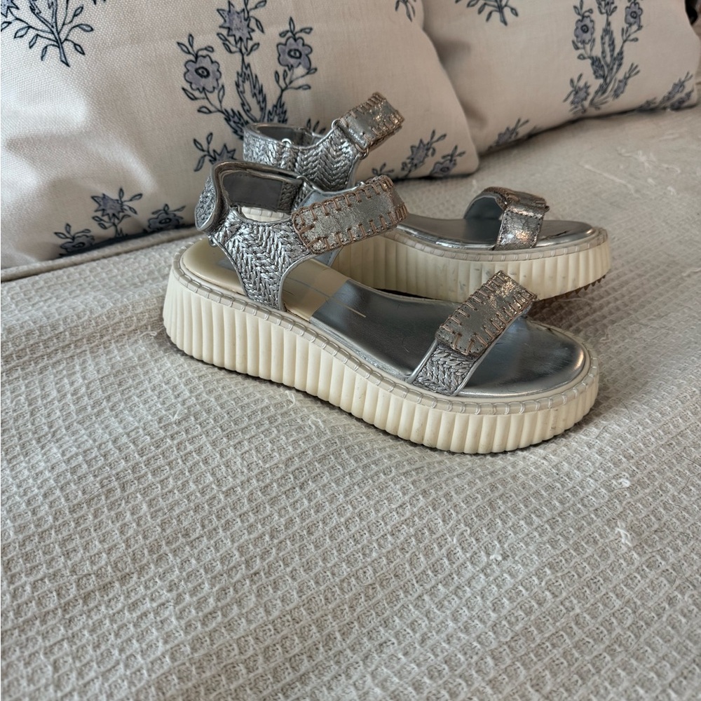 Dolce Vita Platform Silver Sandals